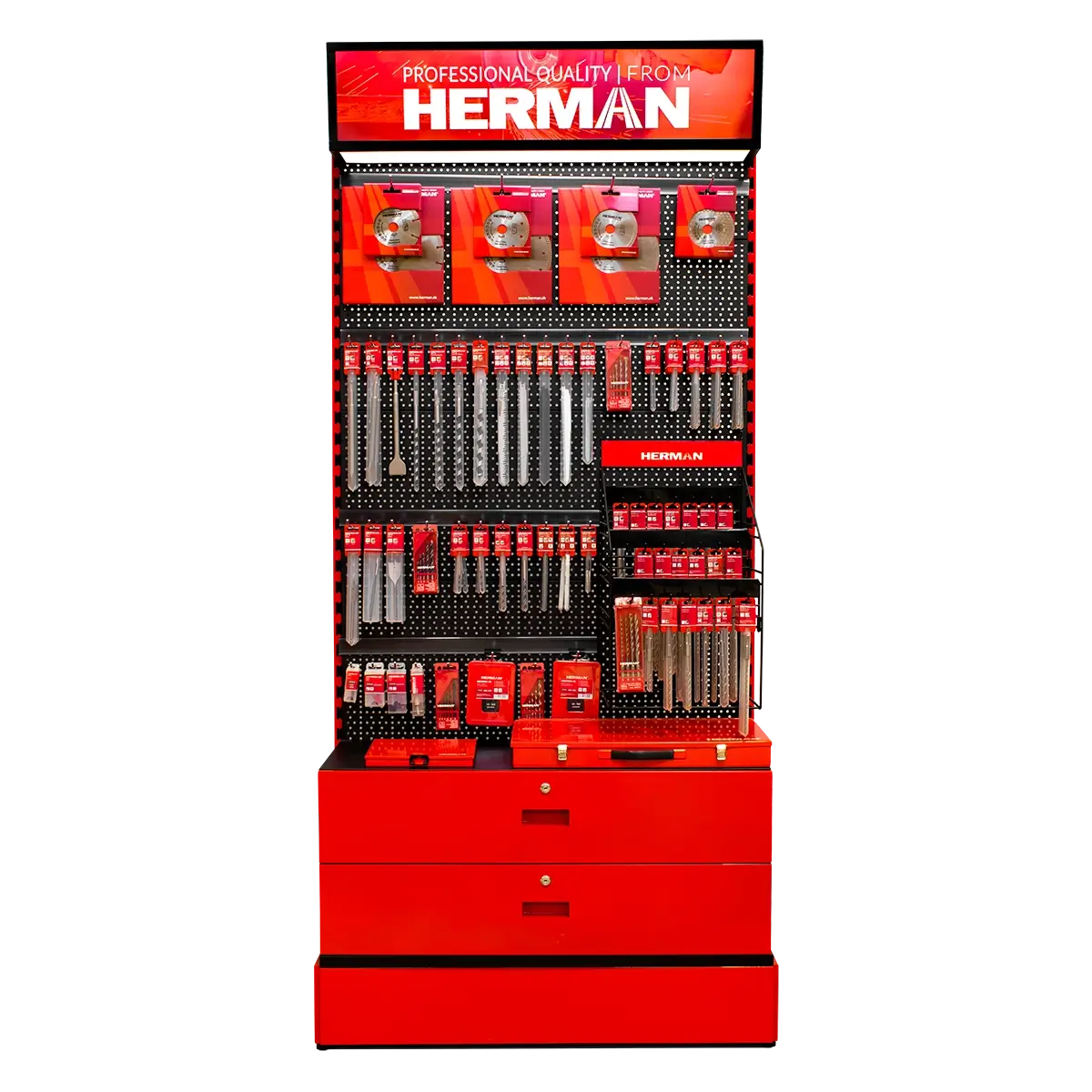 Predajný stojan panelový MODUL SS P / F 1020+ kusov produktov HERMAN 97800206
