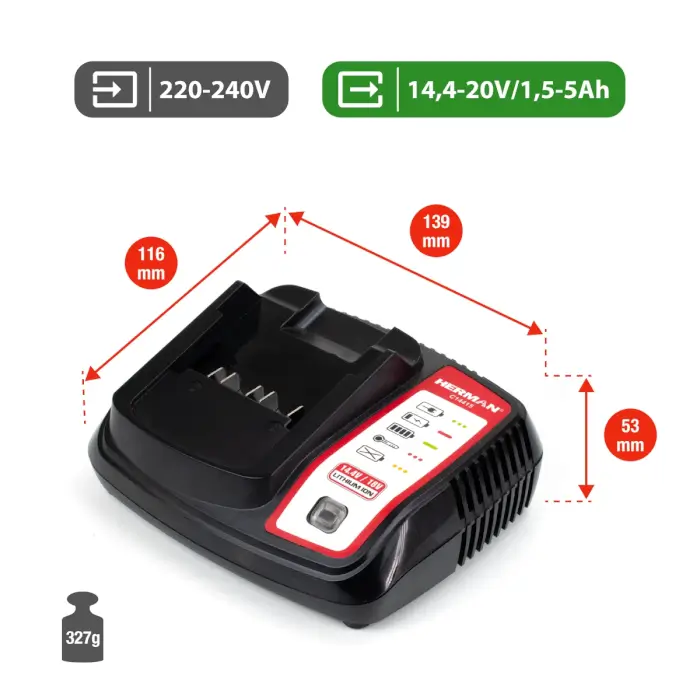Nabíjačka akumulátorov HERMAN C 14415 14,4V | 18V | 1,5Ah