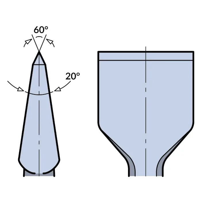 Sekáč SDS-max HERMAN MH-31 Spade Waved Lopatkový do muriva a na omietky