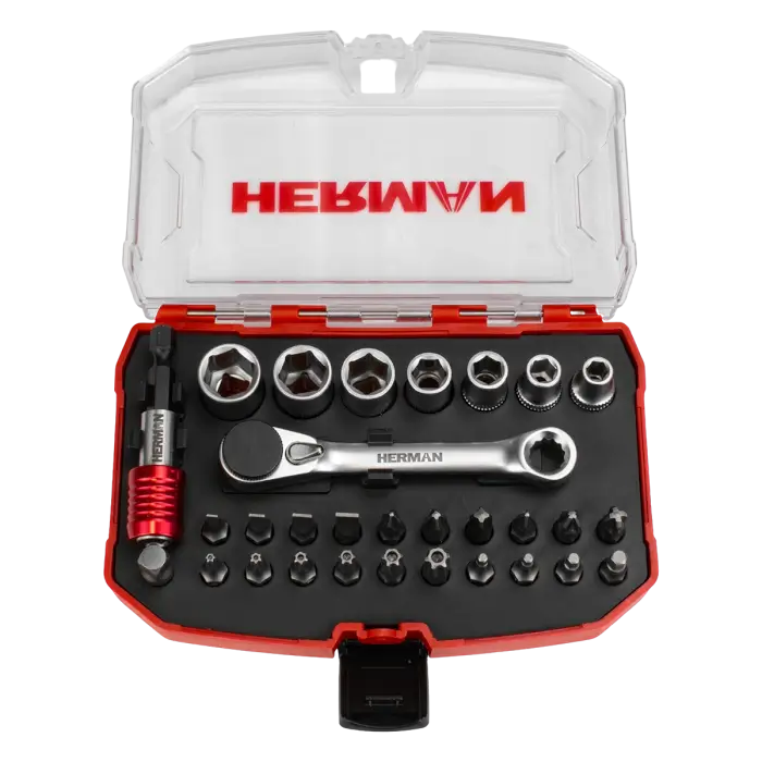 Sada bitov Classic HERMAN QSB-20 30-dielna s mini račňou