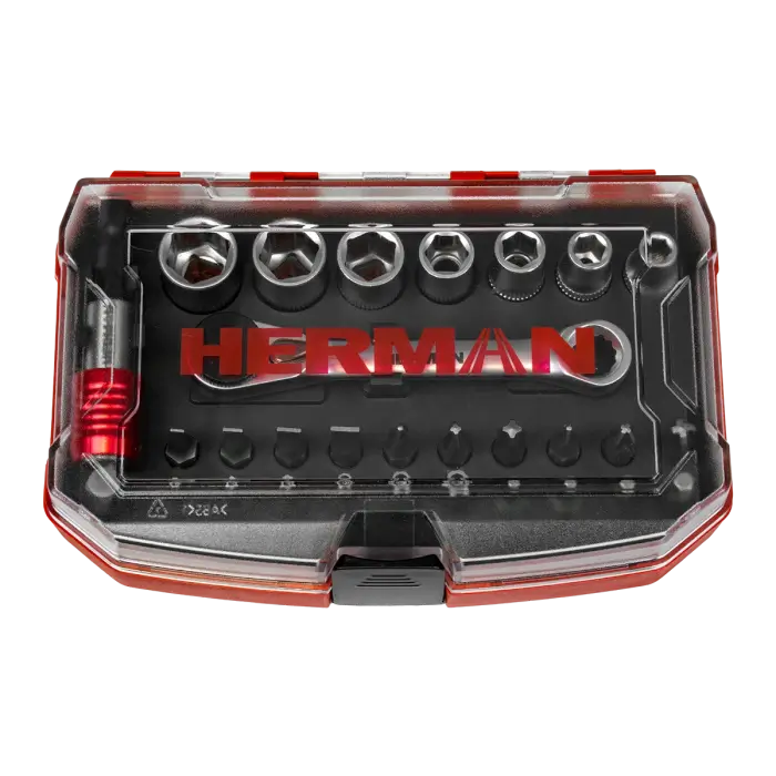 Sada bitov Classic HERMAN QSB-20 30-dielna s mini račňou