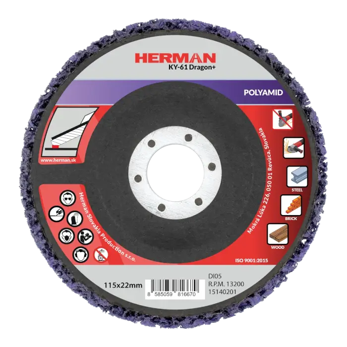 Čistiaci brús.kotúč HERMAN KY-61 Dragon POLYAMID|115mm|coarse