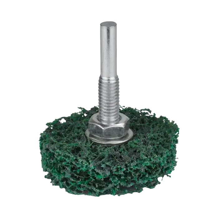 Čistiaci kotúč na stopke HERMAN FWK-20/S Dragon Green 50x13x6mm | STRIP-IT + corundum