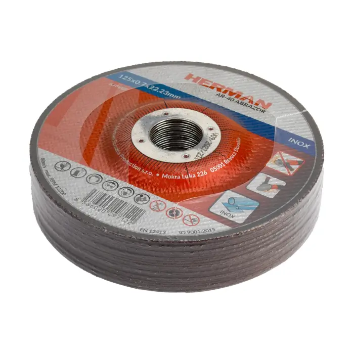 Rezný kotúč HERMAN AR-40 Abrazor Na nerez s prelisom