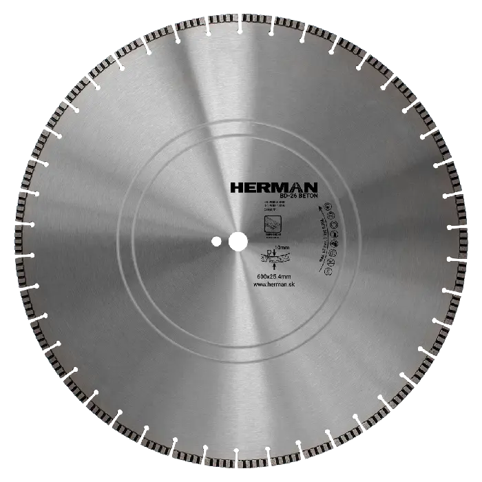 Diamantový kotúč HERMAN BD-26 Beton Na betón, aj armovaný