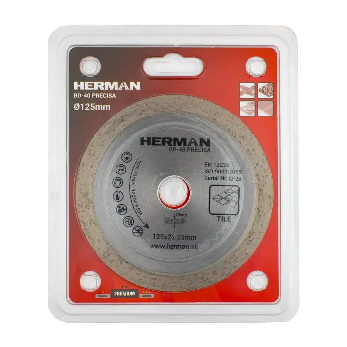 Diamantový kotúč HERMAN BD-40 Precisa Presné rezanie dlažby