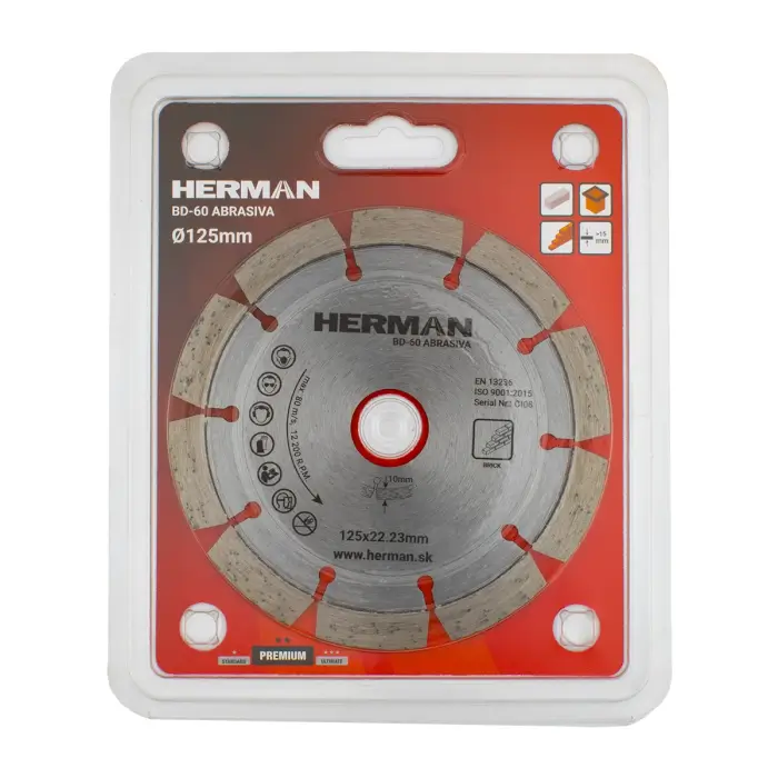 Diamantový kotúč HERMAN BD-60 Abrasiva Na murivo a tehly