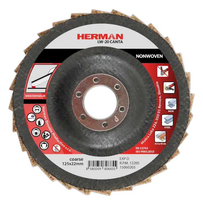 Lamelový kotúč HERMAN LW-20 Canta NONWOVEN|125mm|coarse