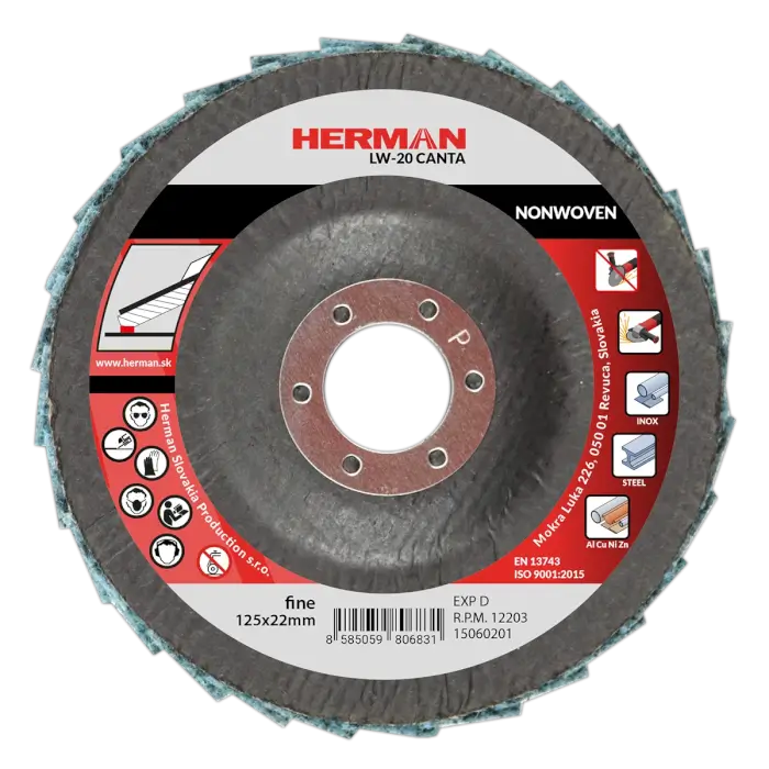 Lamelový kotúč HERMAN LW-20 Canta NONWOVEN|125mm|fine