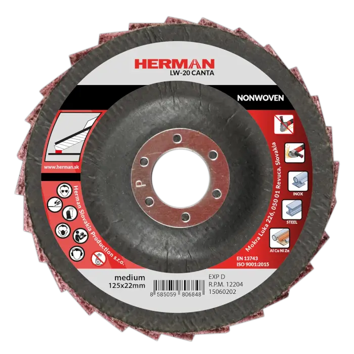 Lamelový kotúč HERMAN LW-20 Canta NONWOVEN|125mm|medium