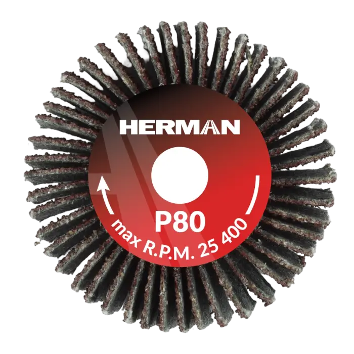 Brúsny kotúč na stopke HERMAN FWS-10/S 30x10x6mm | Corundum | P80