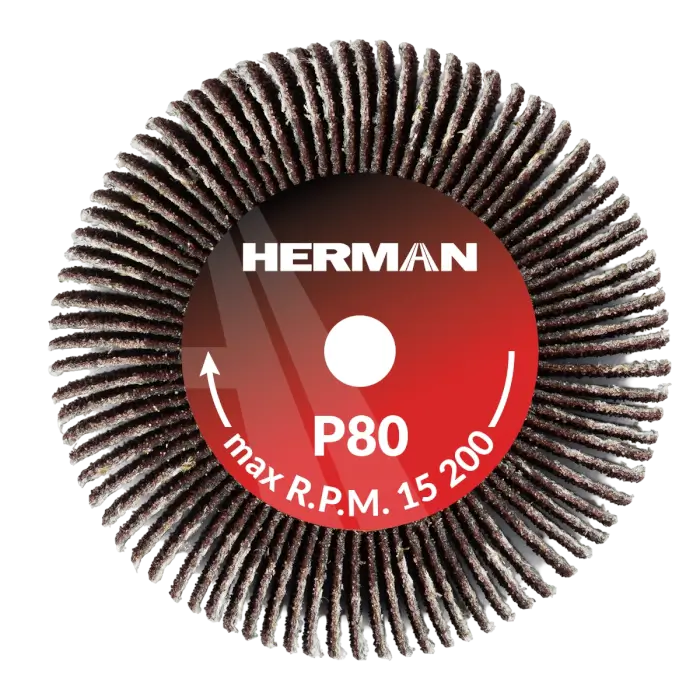 Brúsny kotúč na stopke HERMAN FWS-10/S 50x20x6mm | Corundum | P80