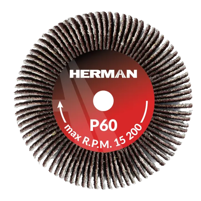 Brúsny kotúč na stopke HERMAN FWS-10/S 50x30x6mm | Corundum | P60