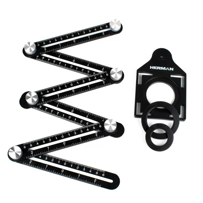 Multifunkčné pravítko HERMAN PT-16 S označovaním miesta na otvory