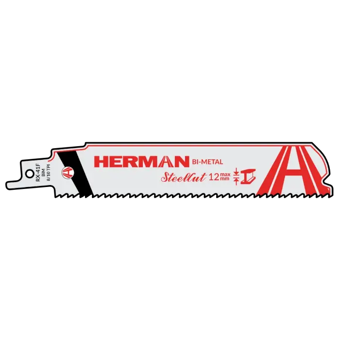 Pílový list HERMAN RX-41F SteelCut 150/130x25x1,1mm| 8/10TPI| Pre chvostovú pílu