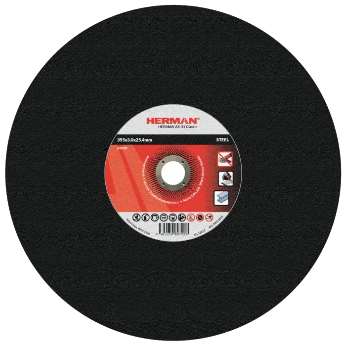 Rezný kotúč HERMAN AS-31 Classic|Na oceľ 355x3,0x25,4mm|bez prelisu|TYP 41