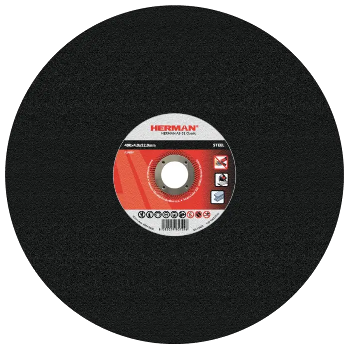 Rezný kotúč HERMAN AS-31 Classic|Na oceľ 400x4,0x32,0mm|bez prelisu|TYP 41