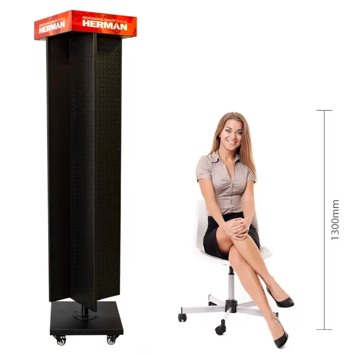 Predajný stojan otočný MODUL SS-R / H 1300+ kusov produktov HERMAN