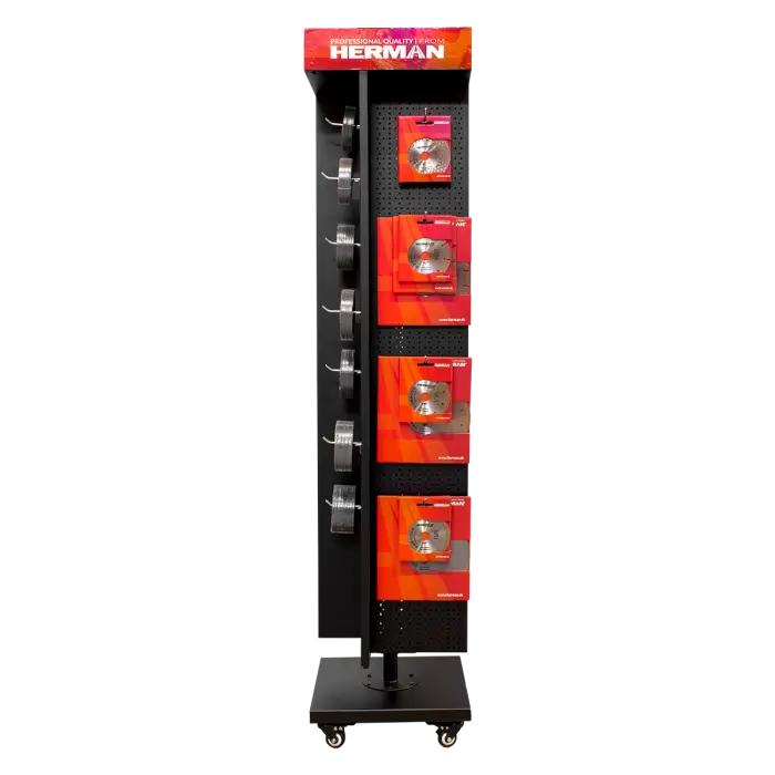 Predajný stojan otočný MODUL SS-R / E 970+ kusov produktov HERMAN