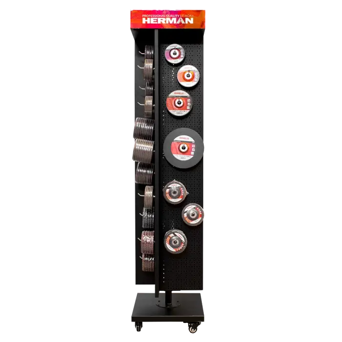 Predajný stojan otočný MODUL SS-R / F 570+ kusov produktov HERMAN