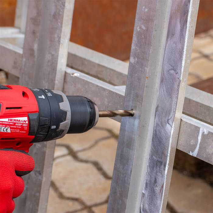 Sada vrtákov do kovu DIN 338 HERMAN QDM-43 HSS-E Co 5% 19 ks vrtákov v sade