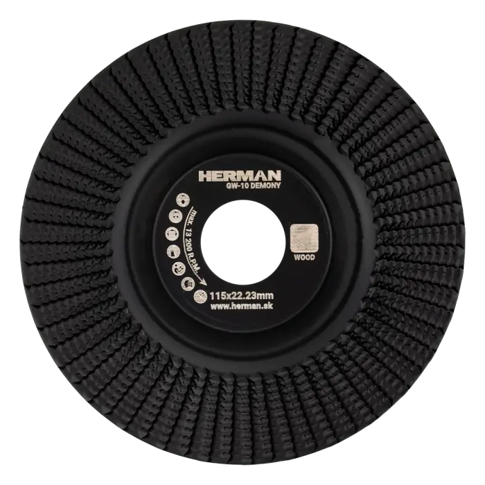 Brúsny kotúč na drevo HERMAN GW-10 Demony 115x22,23mm