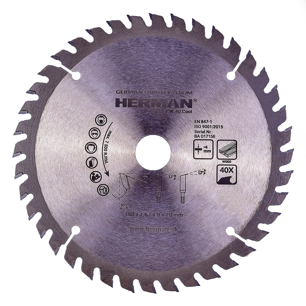 Pílový kotúč do okružnej píly HERMAN CW-40 Cool Drevo od 6mm