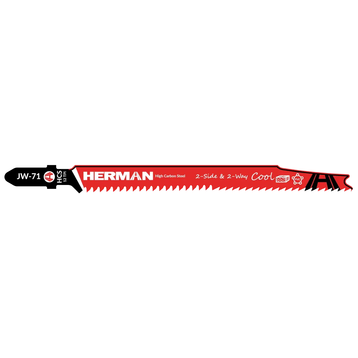 Pílový list do priamočiarej píly HERMAN JW-71 Cool 2S & 2W Drevo a laminát 3-65mm
