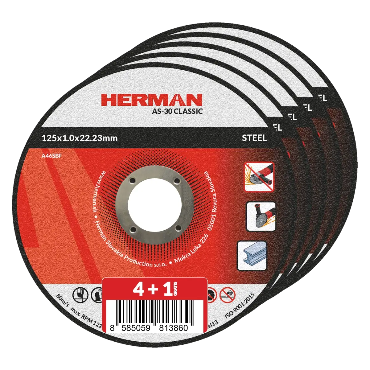 Rezný kotúč HERMAN AS-30 Classic Balenie vo fólii 4+1