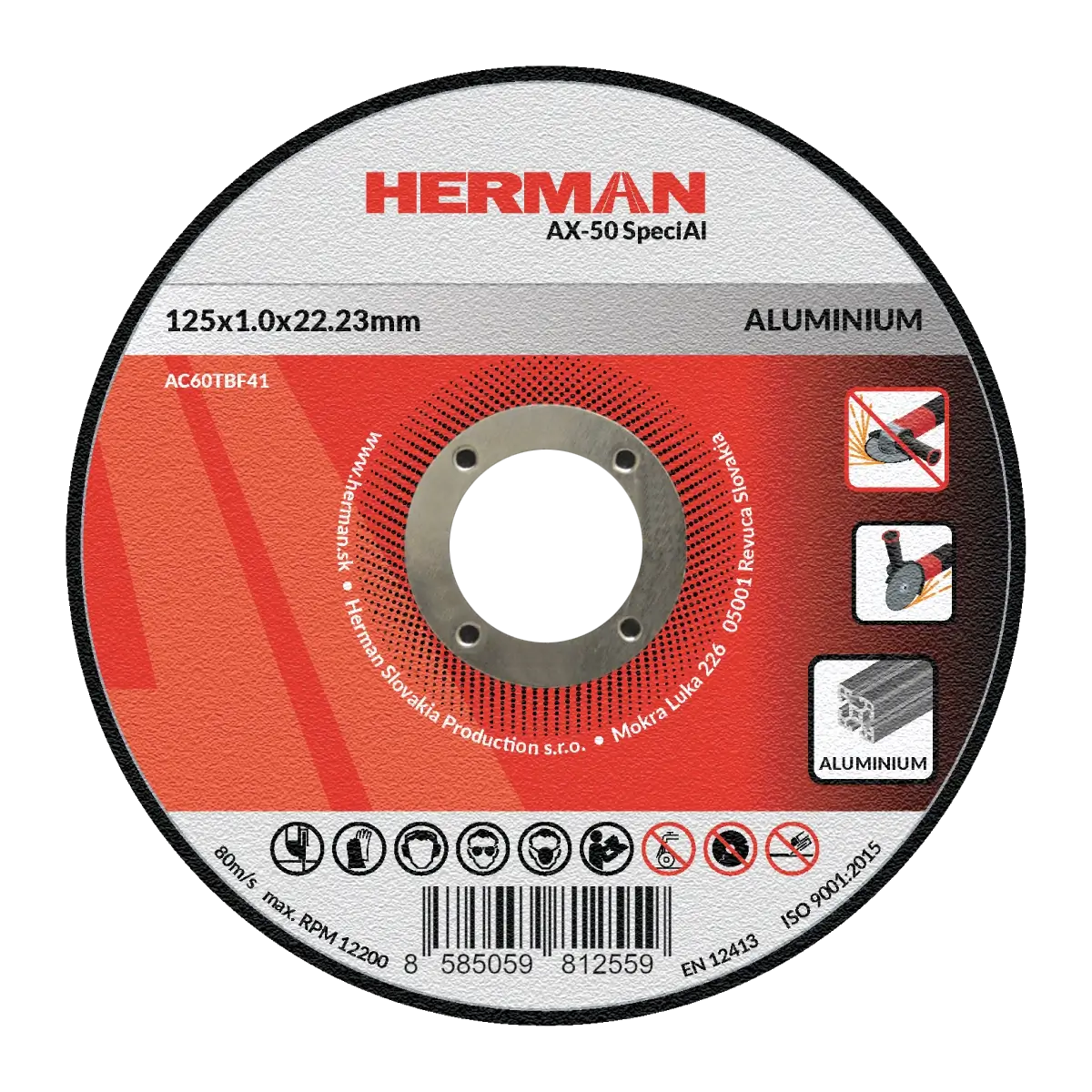 Rezný kotúč HERMAN AX-50 Special Na hliník | bez prelisu