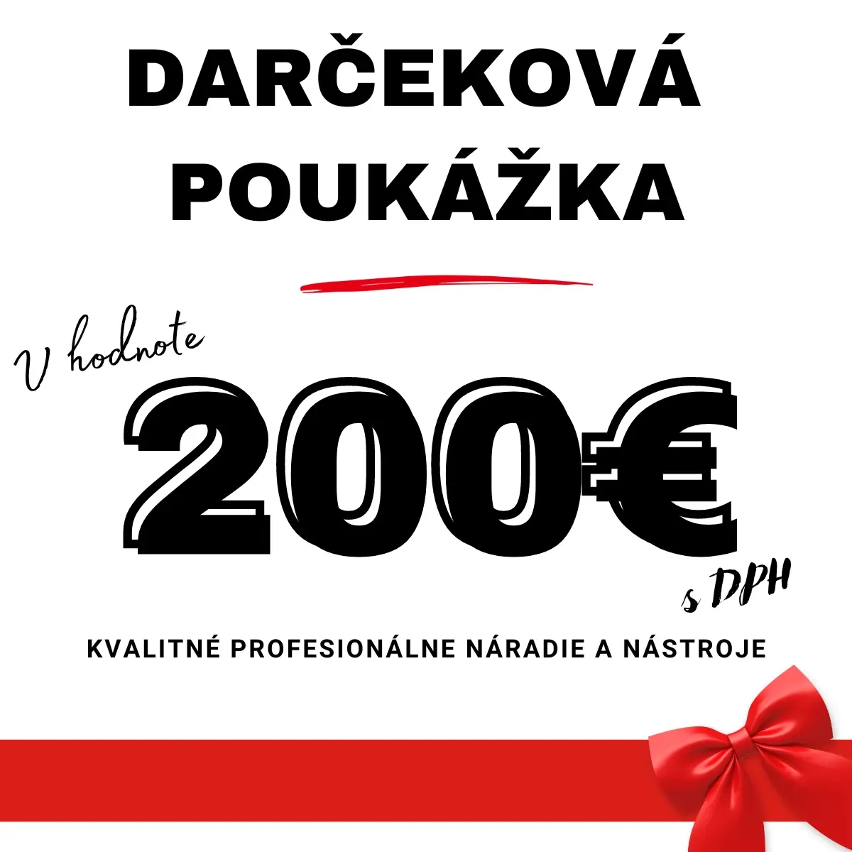Darčeková poukážka JU v hodnote 200€ s DPH 80010107