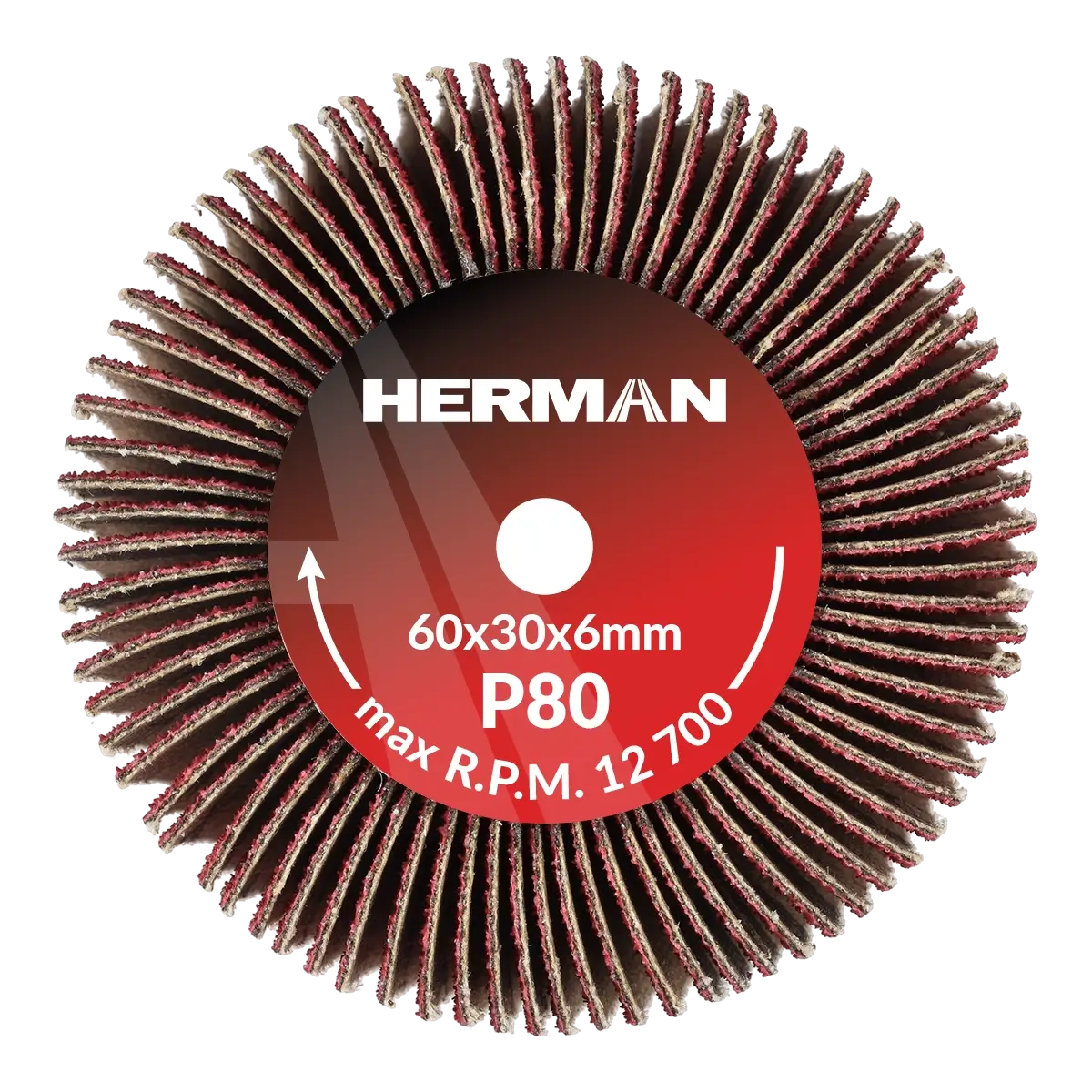 Brúsny kotúč na stopke HERMAN FWX-10/S 60x30x6mm | Ceramic | P80