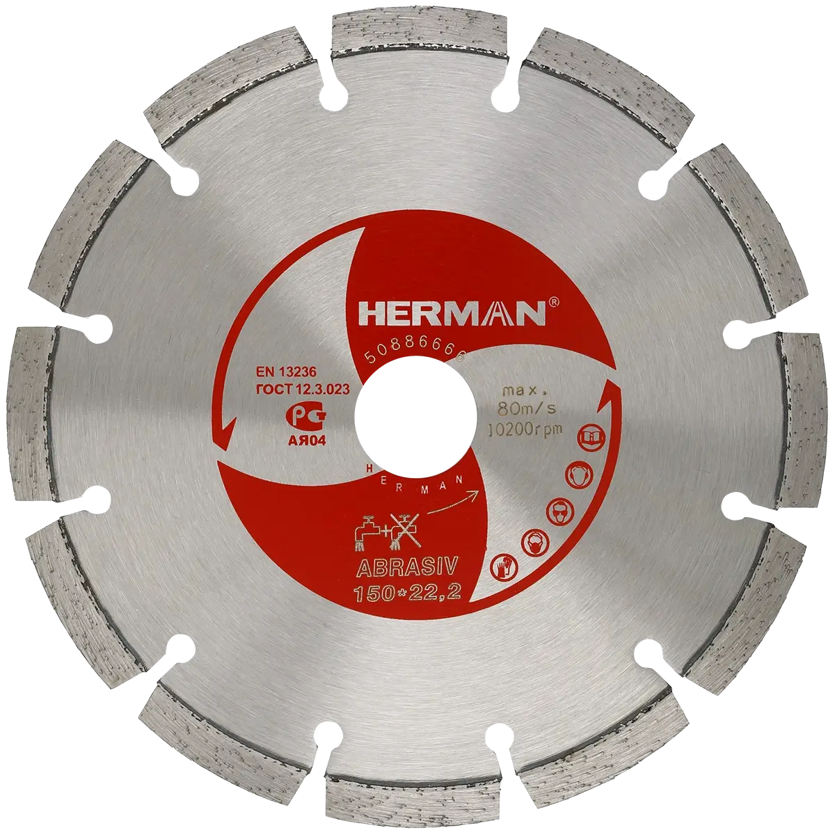 HERMAN ABRASIV|Diamantový kotúč 115x22,2mm|H=7mm 361115000